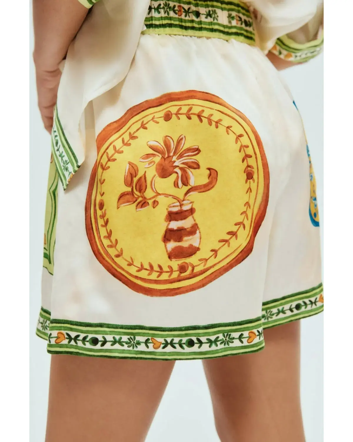 Alemais Porcelain Shirt and Short Set Multi Print Size 16 - Image 5