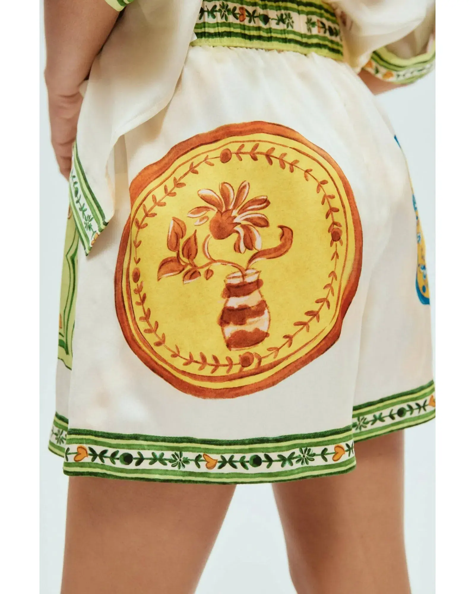 Alemais Porcelain Shirt and Short Set Multi Print Size 16 - Image 5