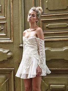 THURLEY Spanish Steps Off The Shoulder Lace Dress White Size 8 - Image 2