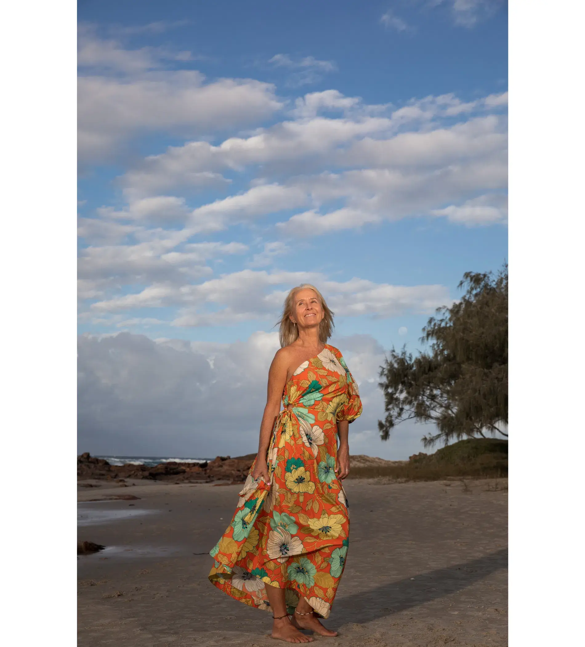 Alemais Piato One Shoulder Midi Dress Multi Floral Size 16 - Image 4