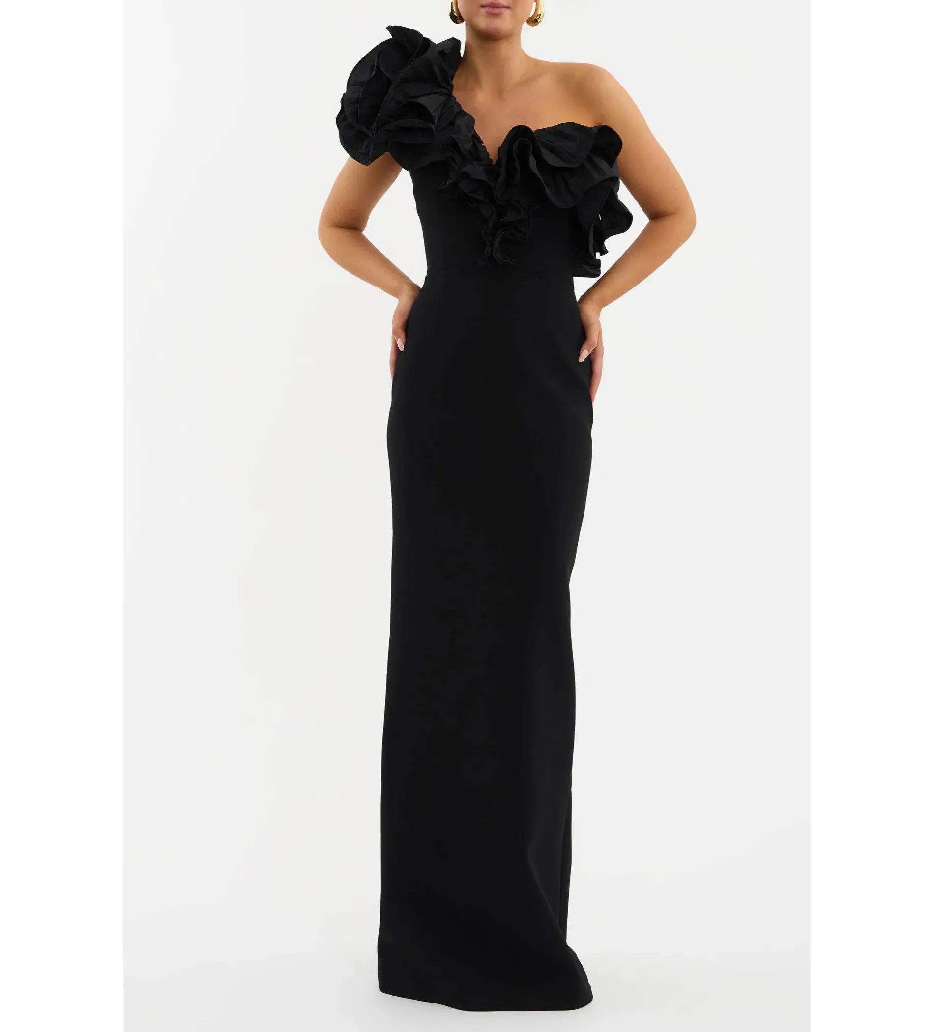 Rebecca Vallance Ella Gown Black Size 6 - Image 1