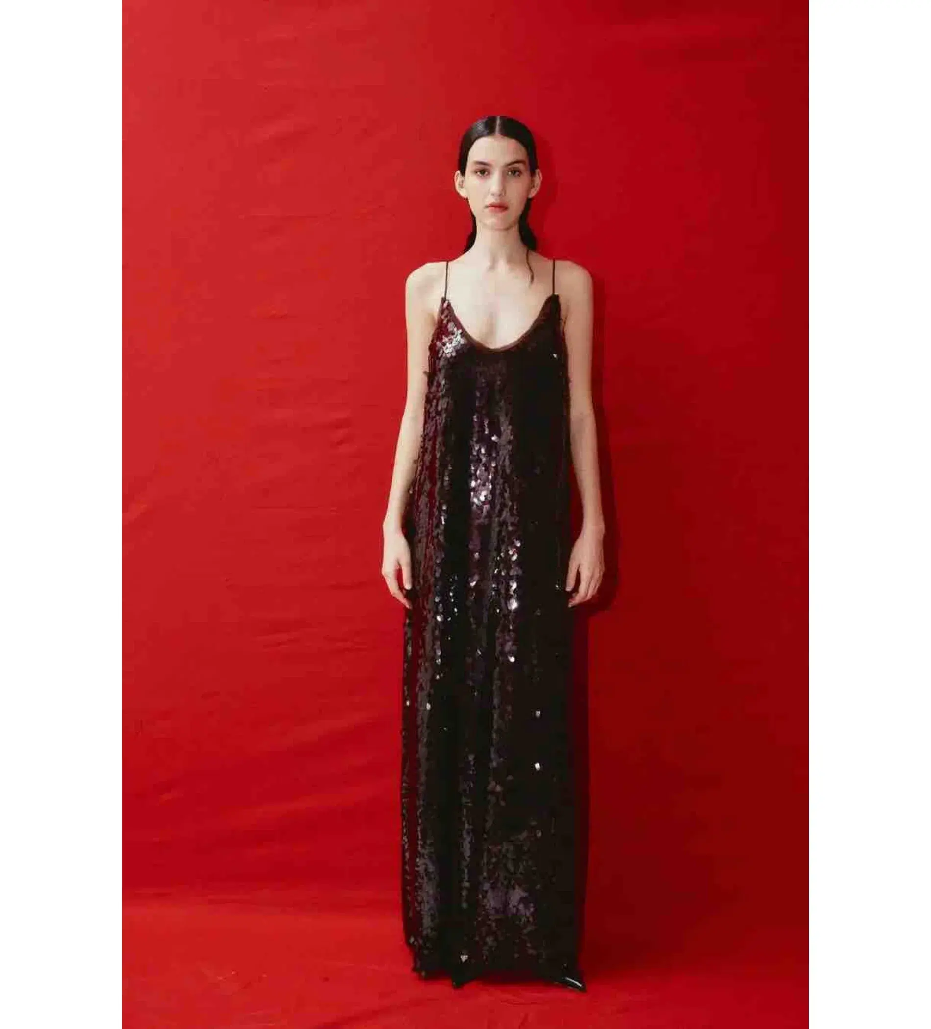 Alemais Geanie Sequin Gown In Chocolate Size 14  - Image 1