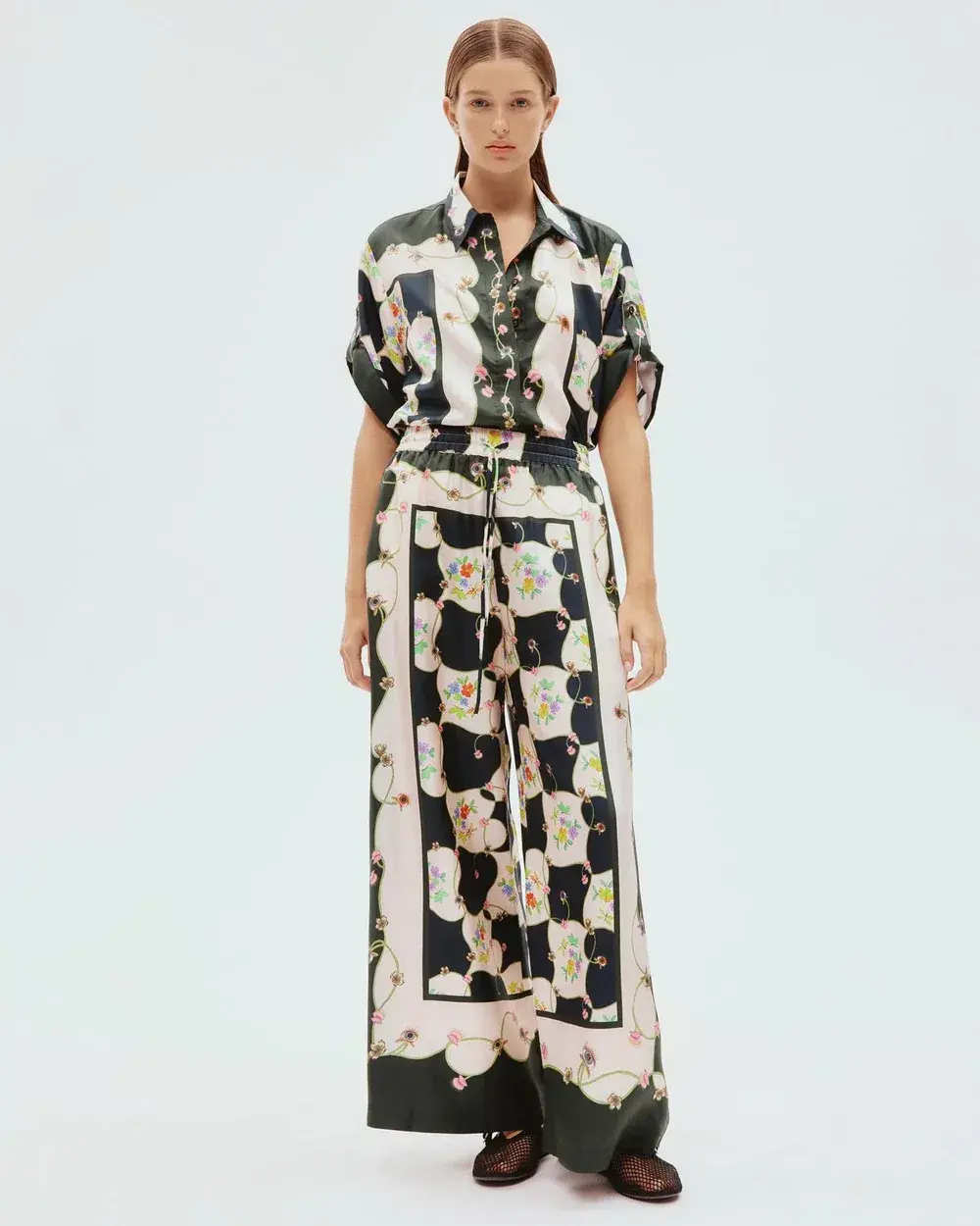 Alemais Venus Shirt and Pants Set Multi Floral Size 14 - Image 1