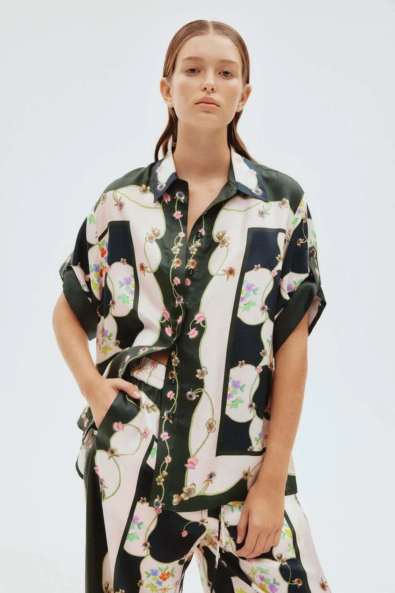 Alemais Venus Shirt and Pants Set Multi Floral Size 14 - Image 4