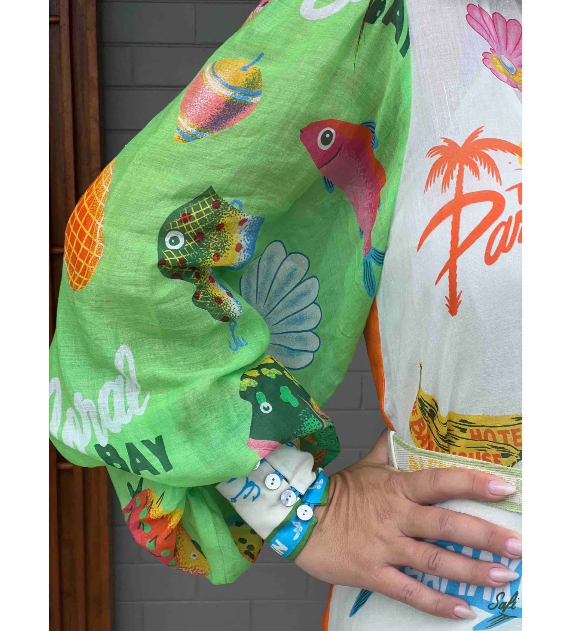 Alemais Paradiso Midi Shirtdress Multi Print Size 14  - Image 7