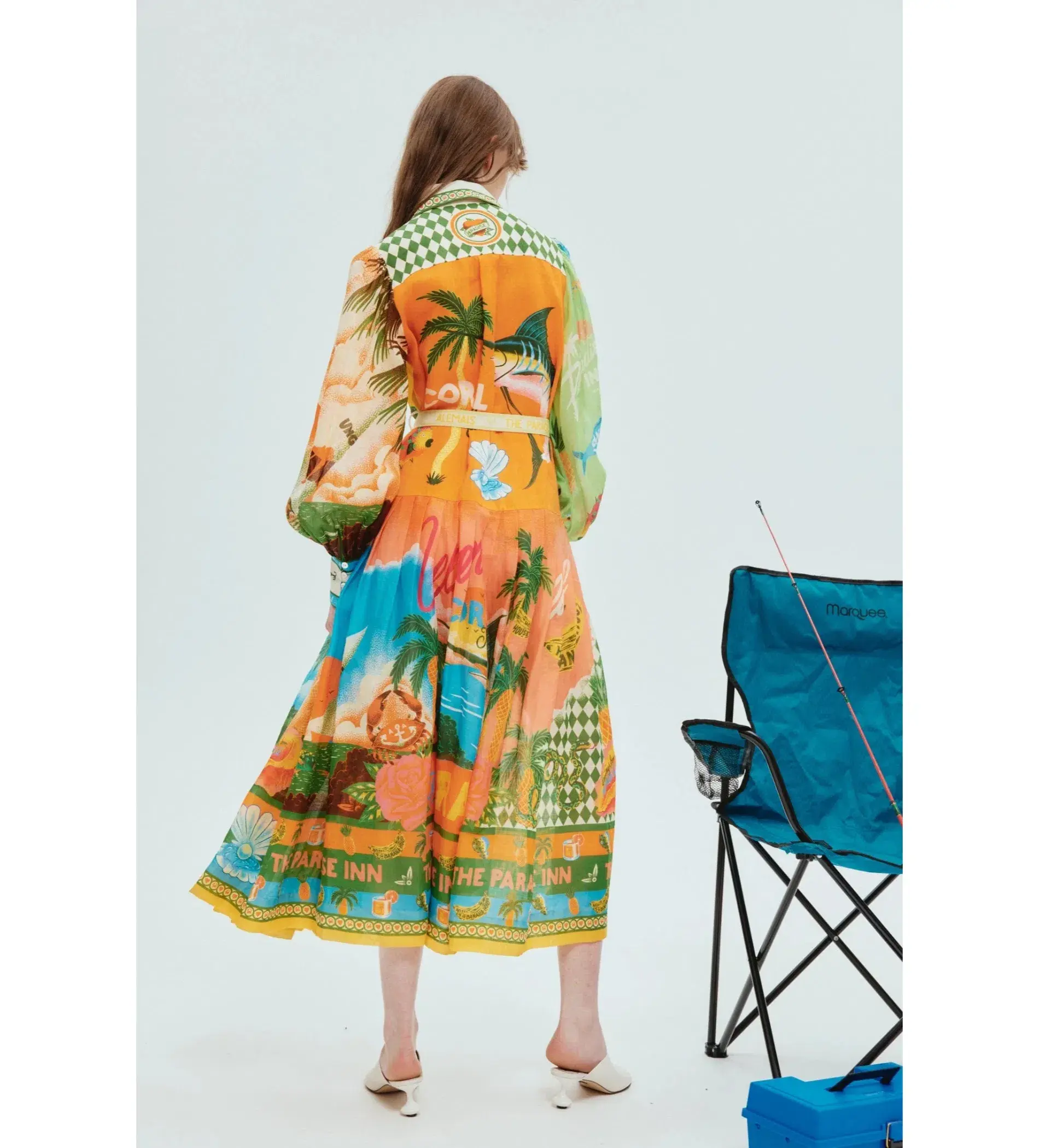 Alemais Paradiso Midi Shirtdress Multi Print Size 14  - Image 3