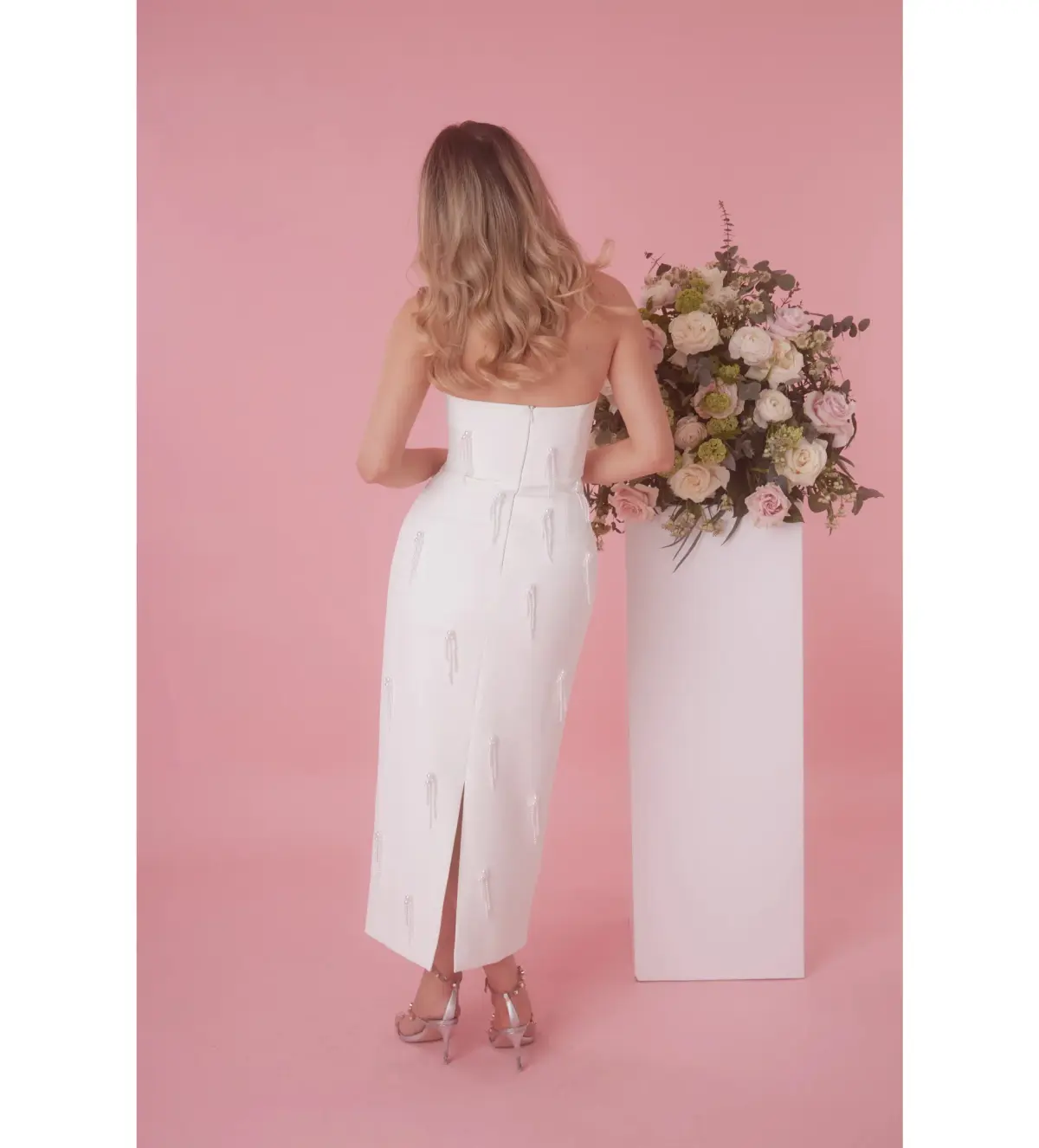Odd Muse The Ultimate Muse Embellished Midi Dress White Size 12/L - Image 3
