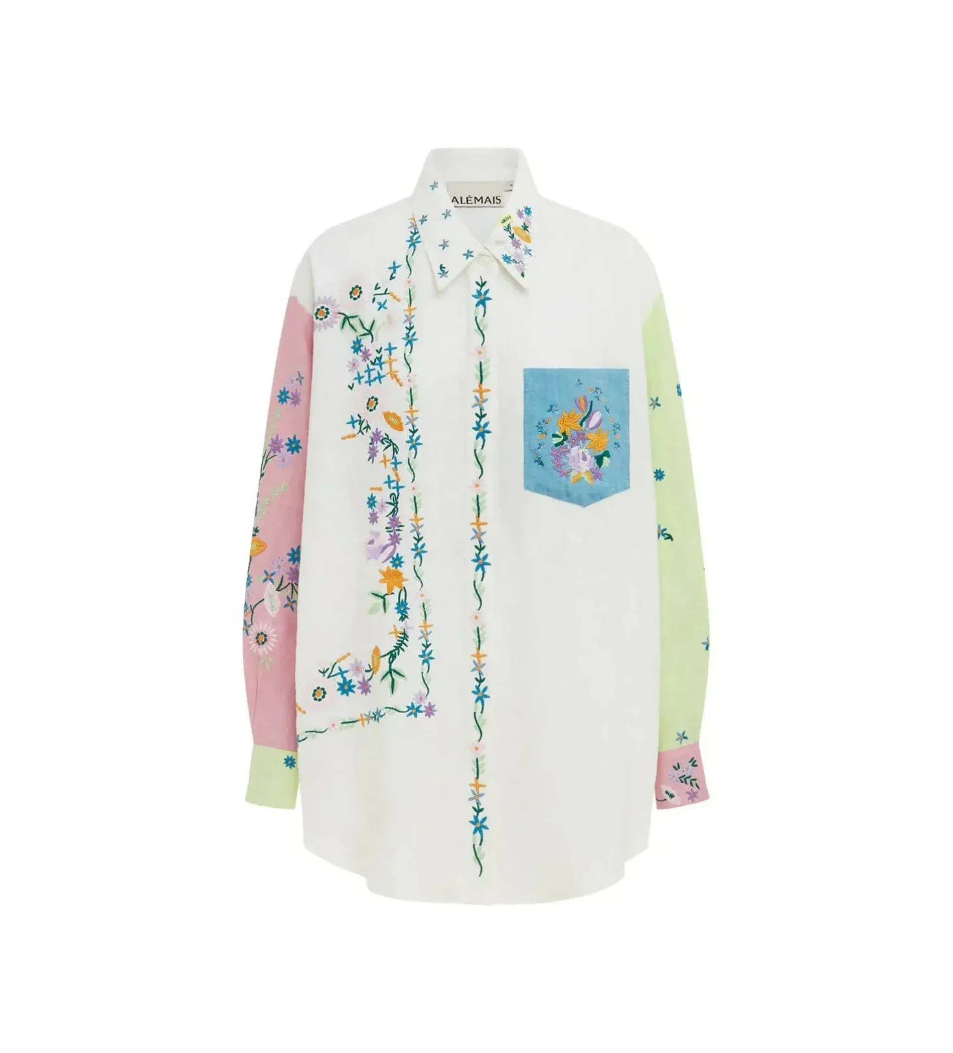 Alemais Willa Embroidered Shirt and Short Set Multi Floral Size 16 - Image 7