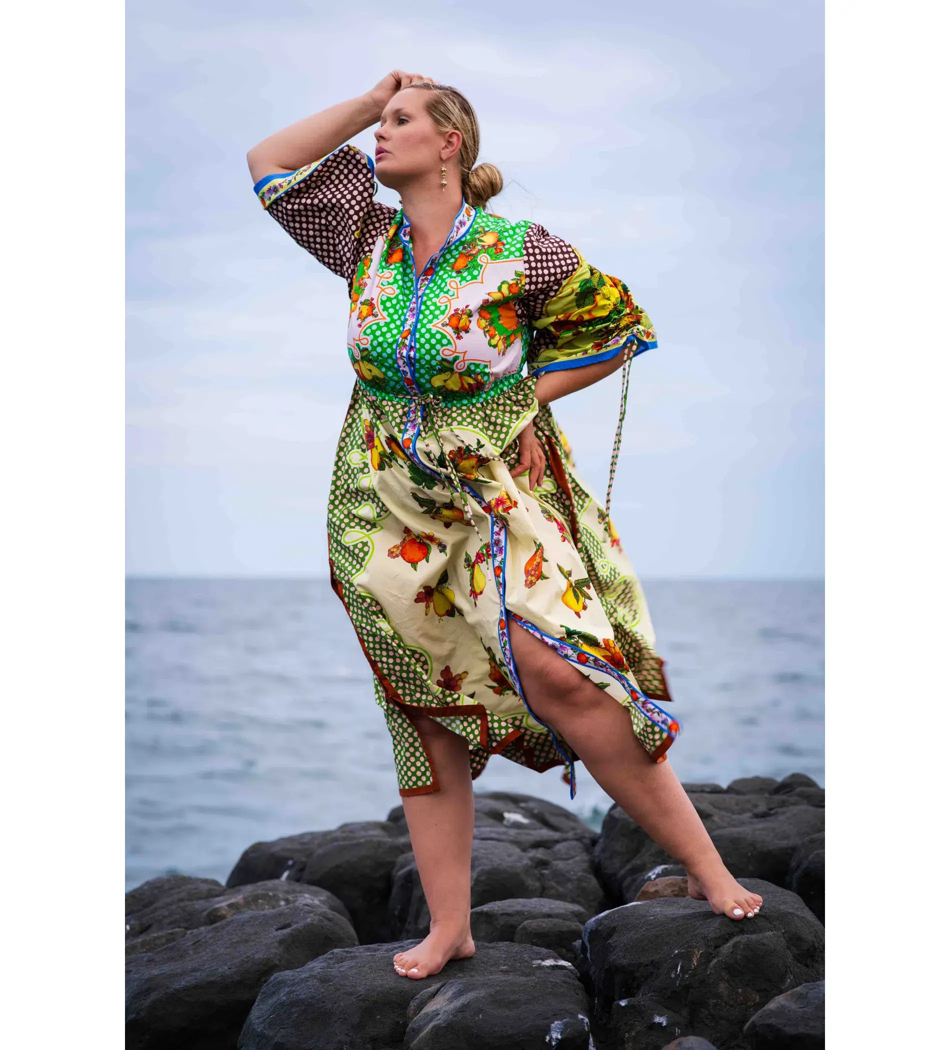 Alemais Lemonis Midi Shirtdress Multi Print Size 12 - Image 3