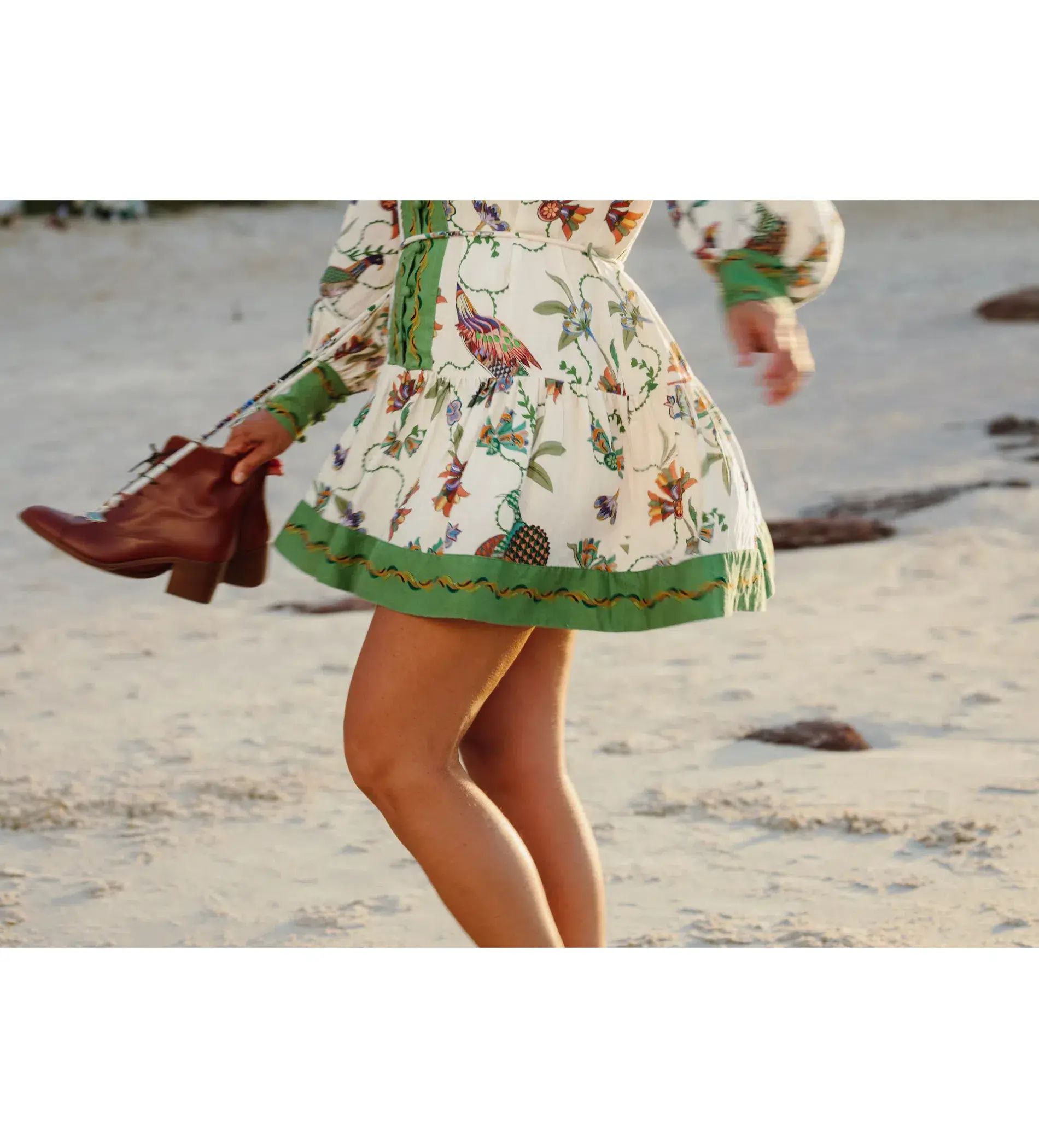Alemais Birdie Mini Dress Multi Print Size 14 - Image 8