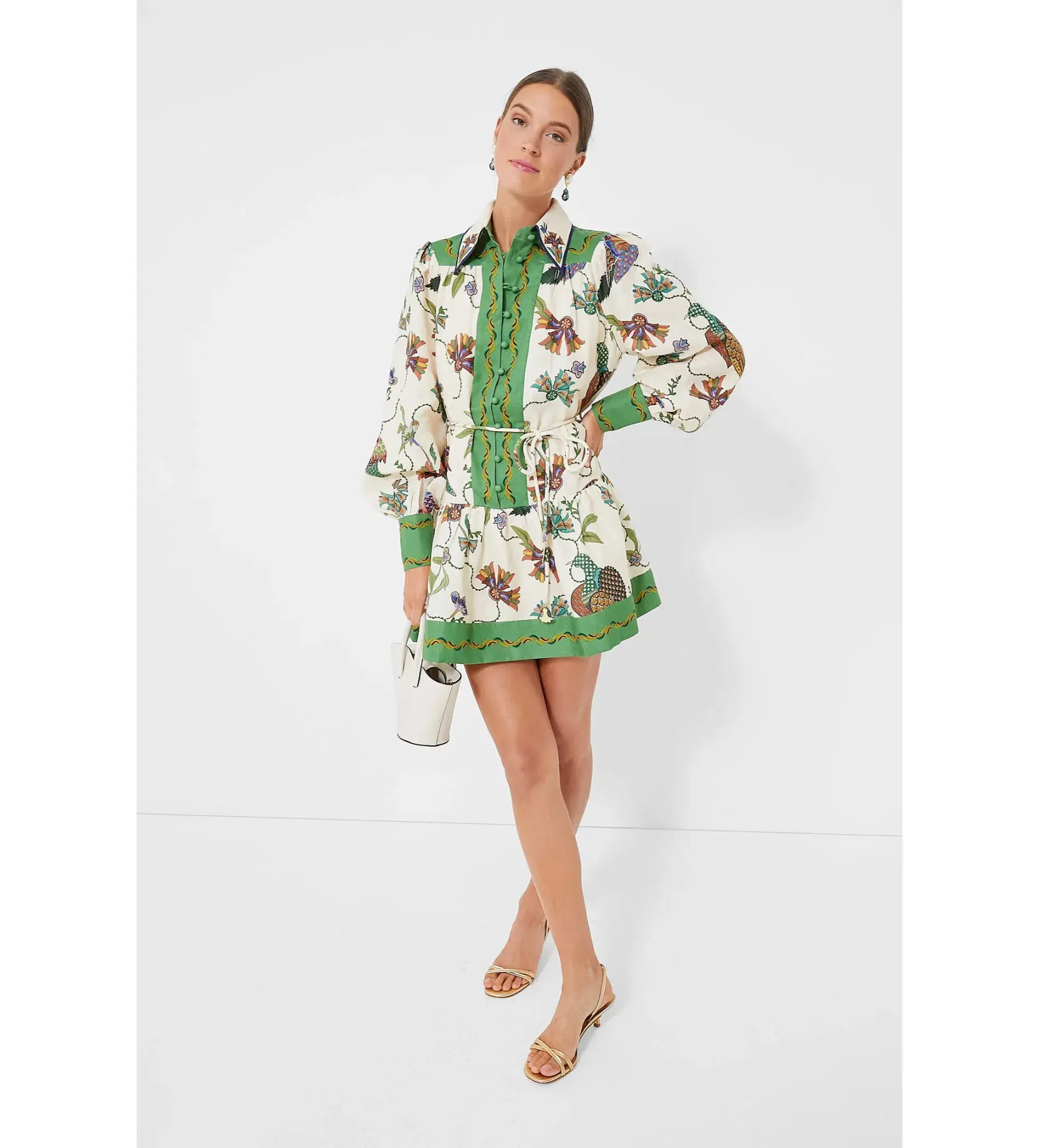 Alemais Birdie Mini Dress Multi Print Size 14 - Image 1