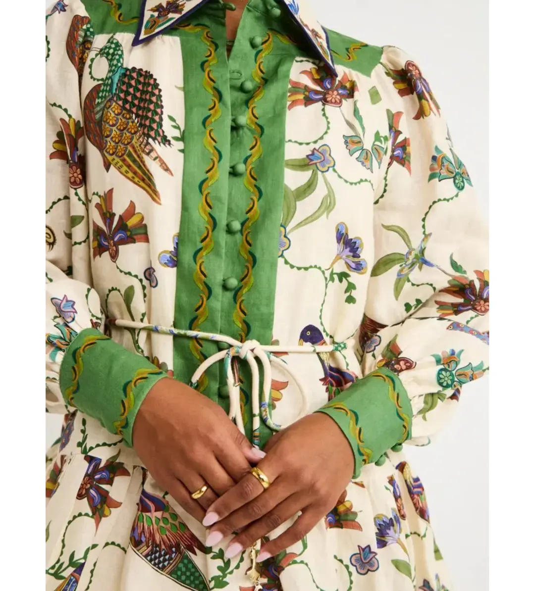 Alemais Birdie Mini Dress Multi Print Size 14 for rent on The Volte - main image