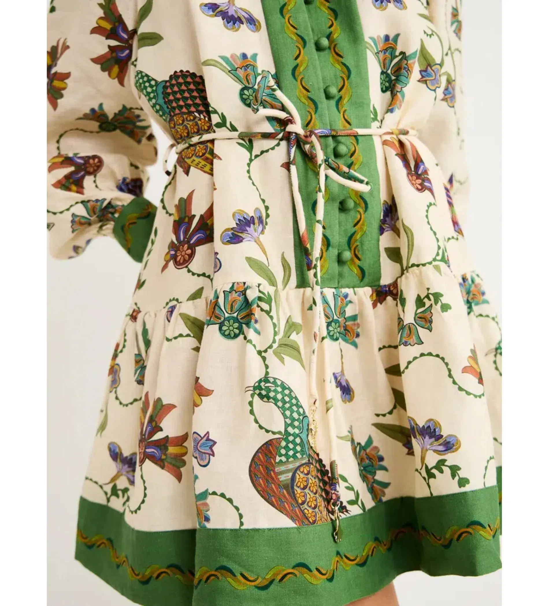 Alemais Birdie Mini Dress Multi Print Size 14 - Image 9
