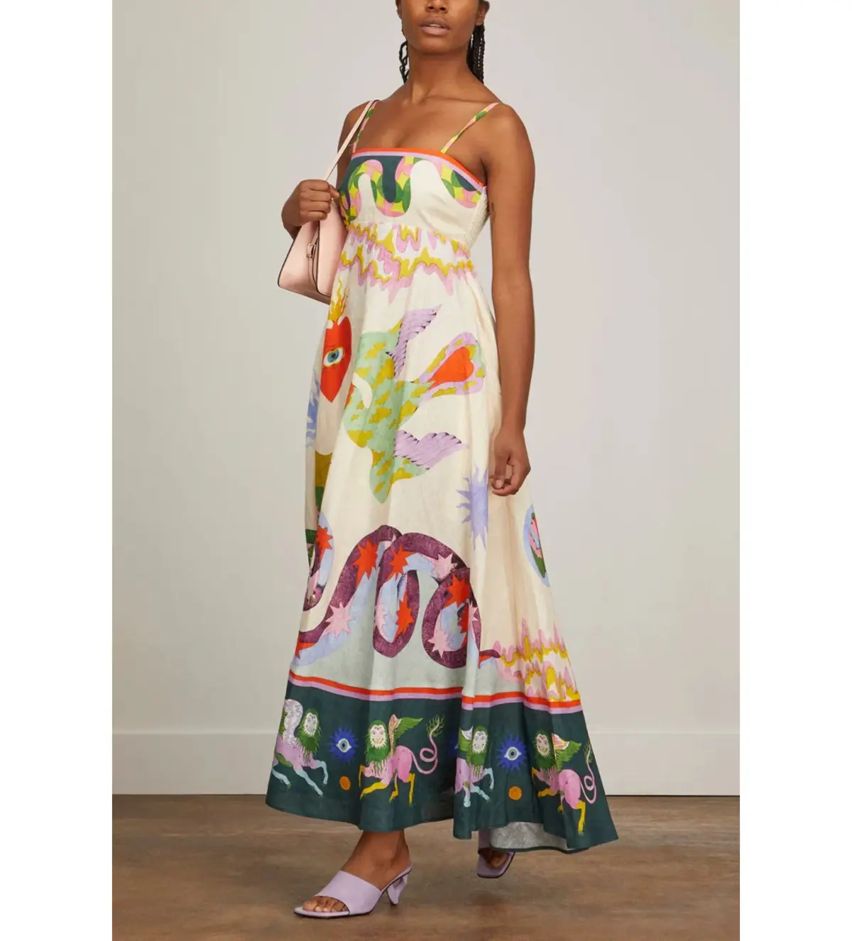 Alemais Seeker Midi Sundress Multi Print Size 14 - Image 3