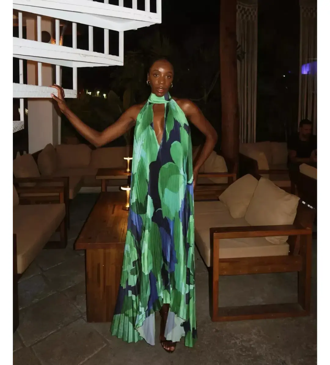 L’Idee Opera Gown Capri Green Size 8 for rent on The Volte - main image