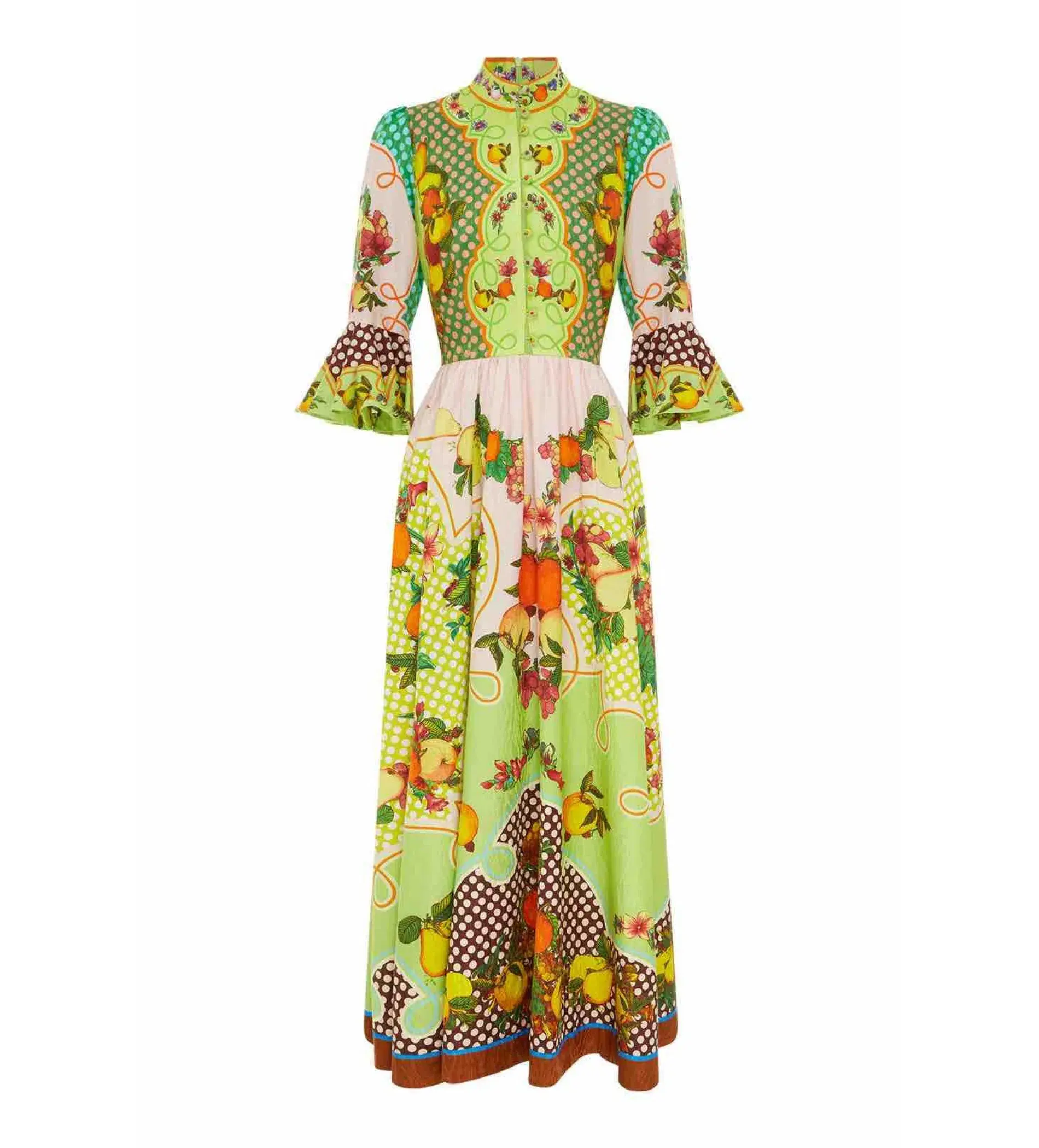 Alemais Lemonis Jacquard Midi Dress Multi Print Size 16 - Image 5