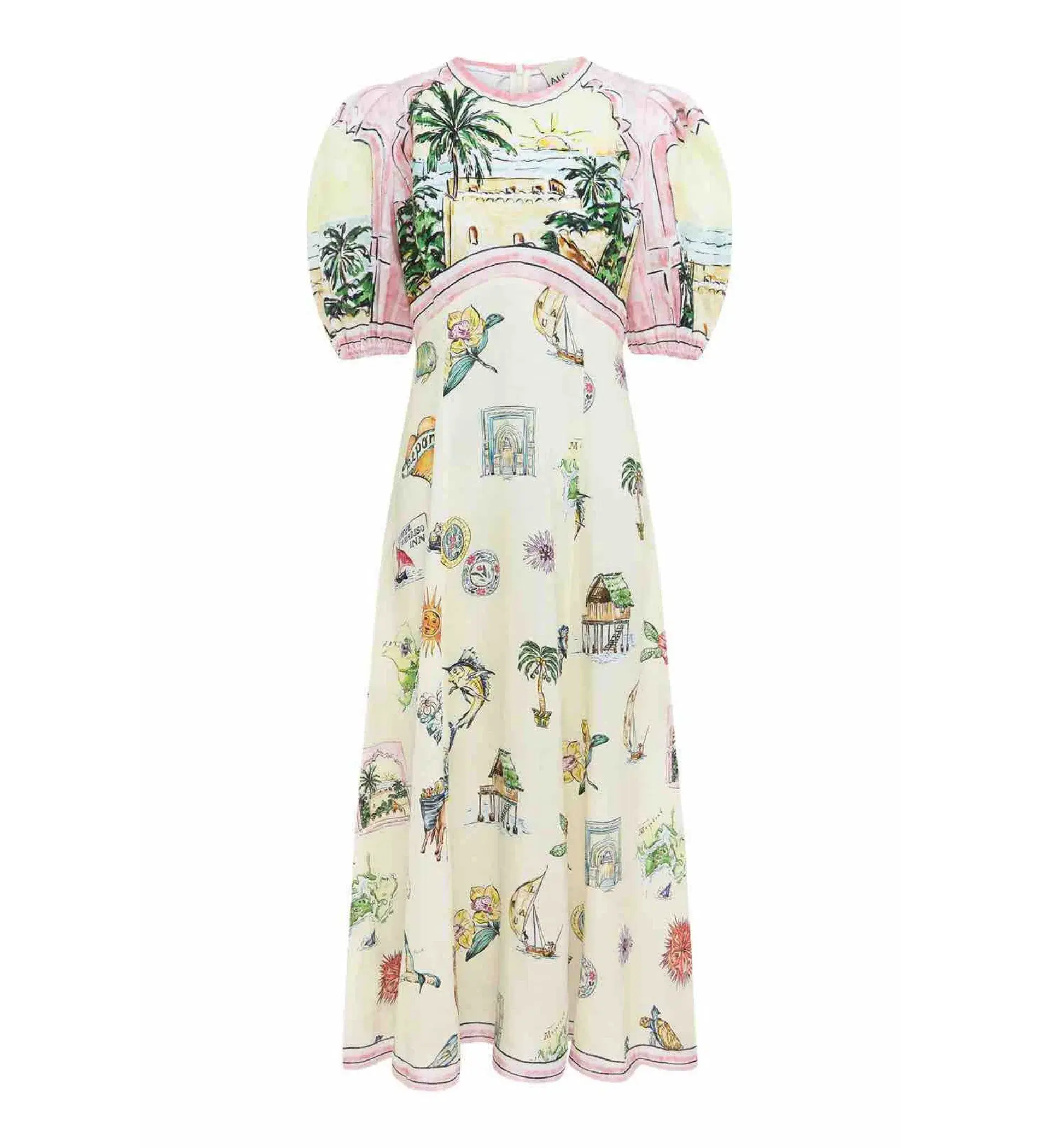 Alemais Sunset Midi Dress Print Size 14  - Image 5