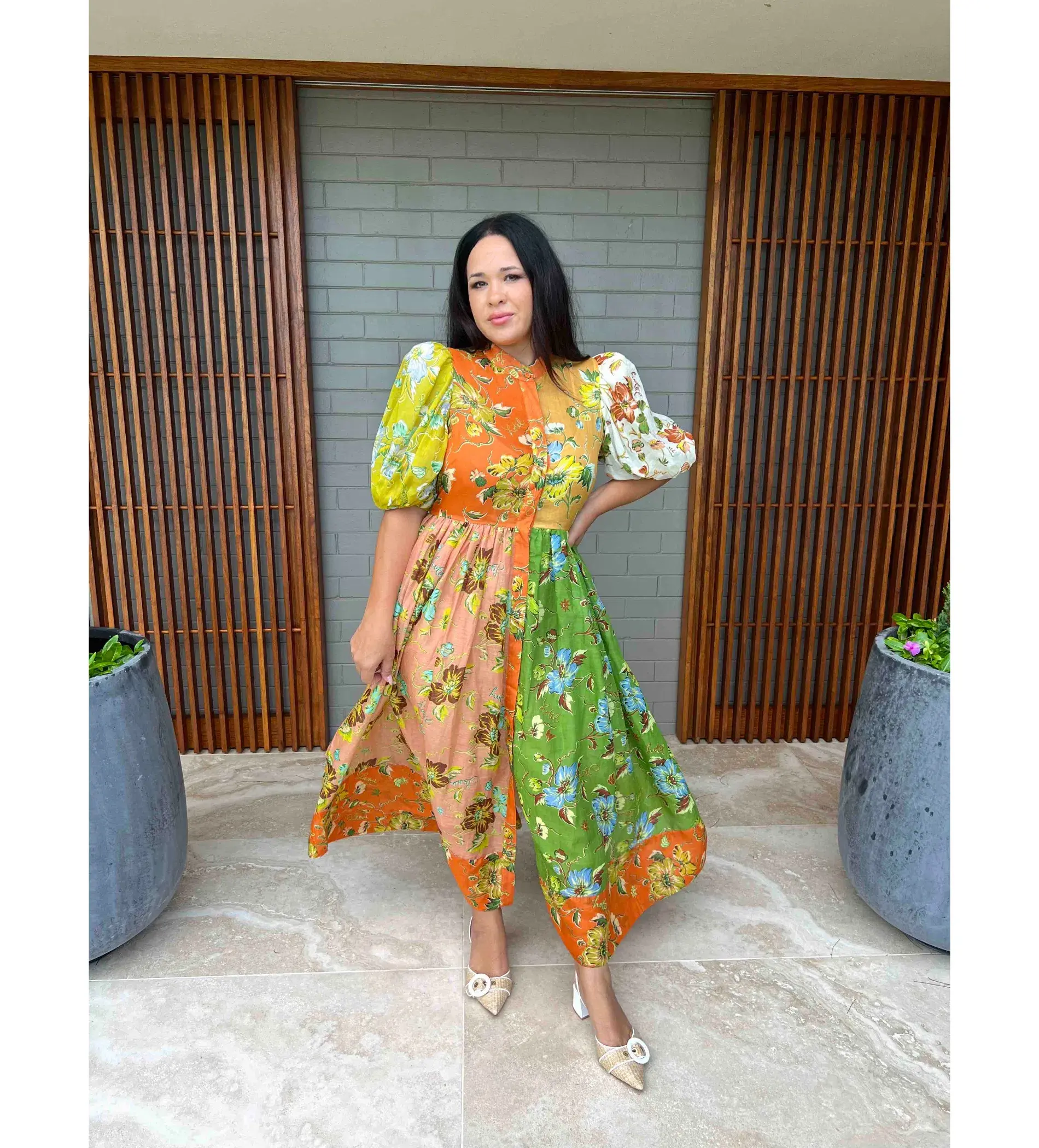 Alemais Hotel Lamu Spliced Shirtdress Multi Size 16  - Image 1
