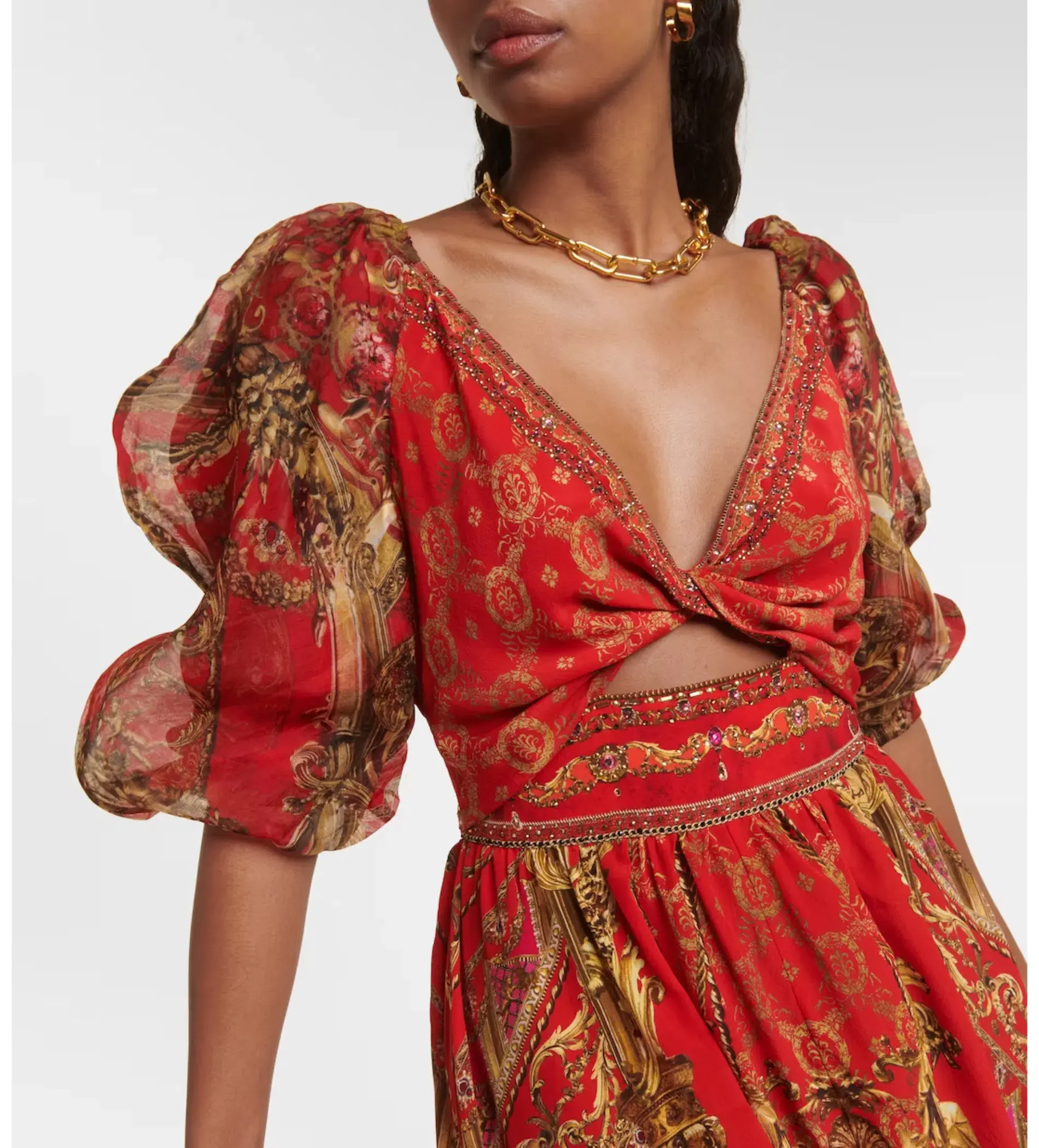 Camilla Red Mini Dress Size Large / AU 14 - Image 2