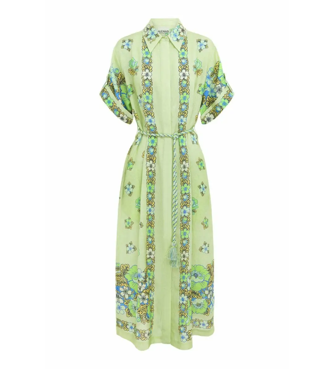 Alemais Velma Shirt Dress Green Size 14  for rent on The Volte - main image