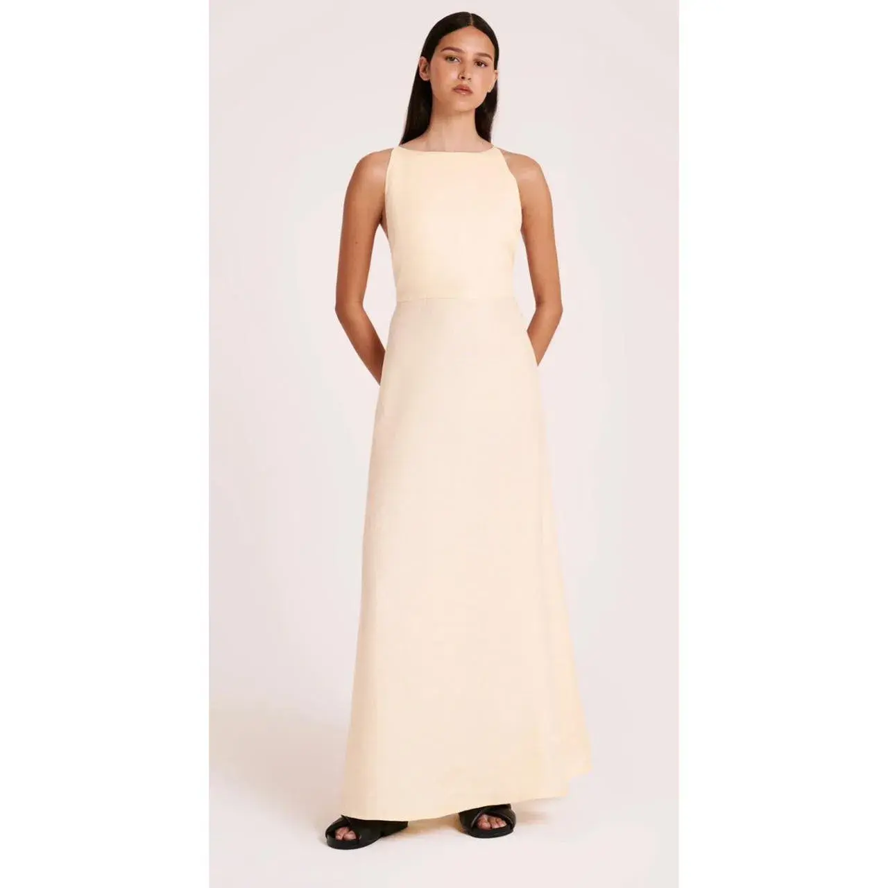 Nude Lucy Ziba Maxi Dress in Eggnog Size 12 - Image 2