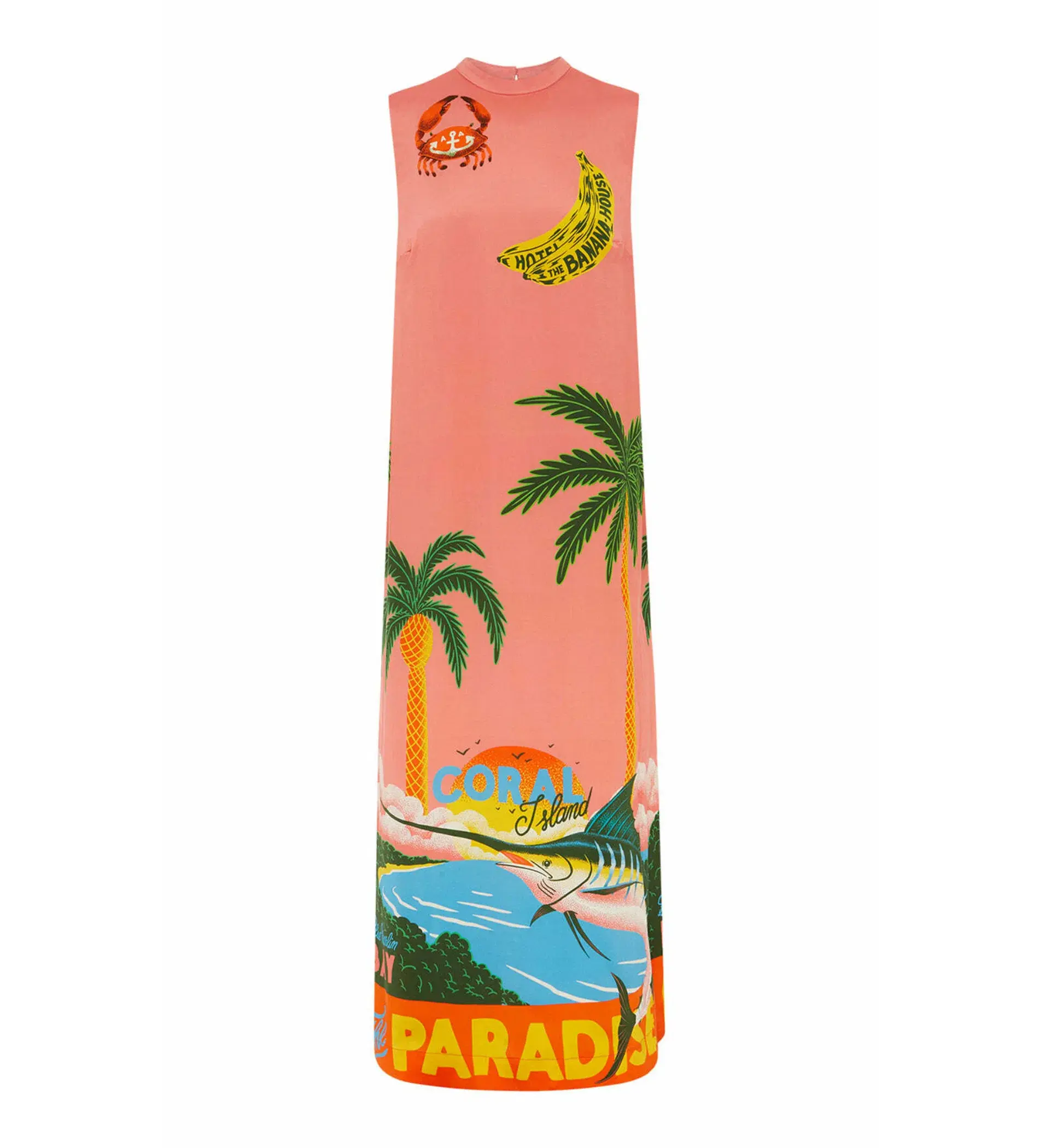 Alemais Paradiso Silk Midi Dress in Print Size 14 - Image 3