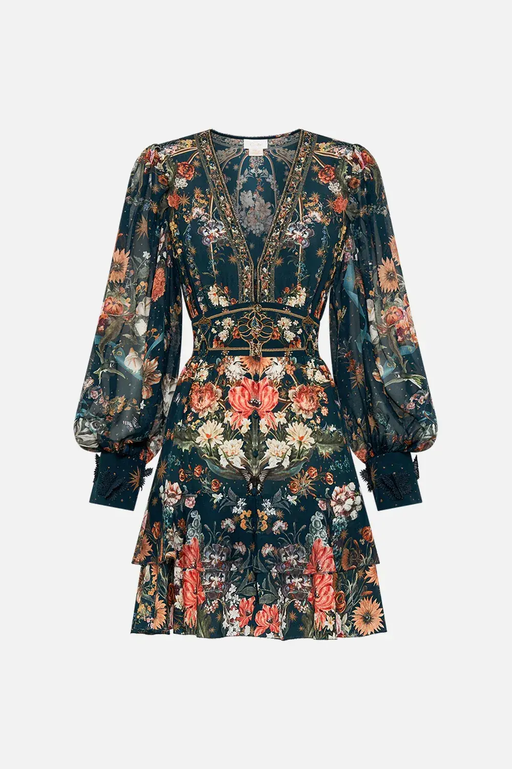 Camilla Button Frill Dress Print Size M / Au 12 - Image 1