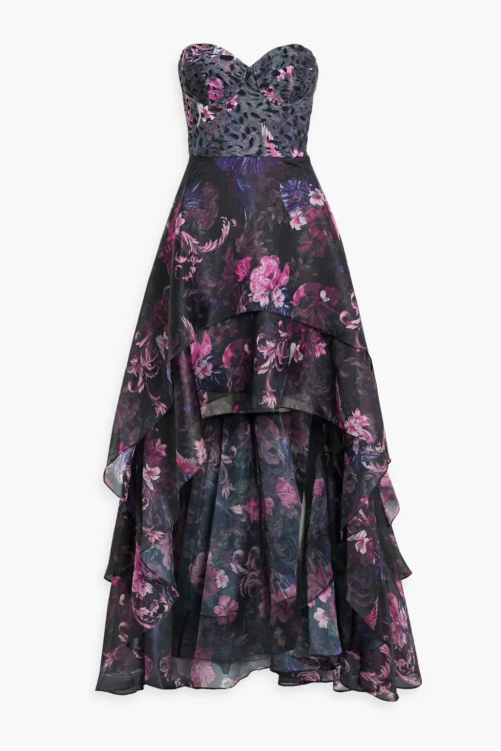 Marchessa Notte Chiffon Gown Floral Size 12 - Image 1
