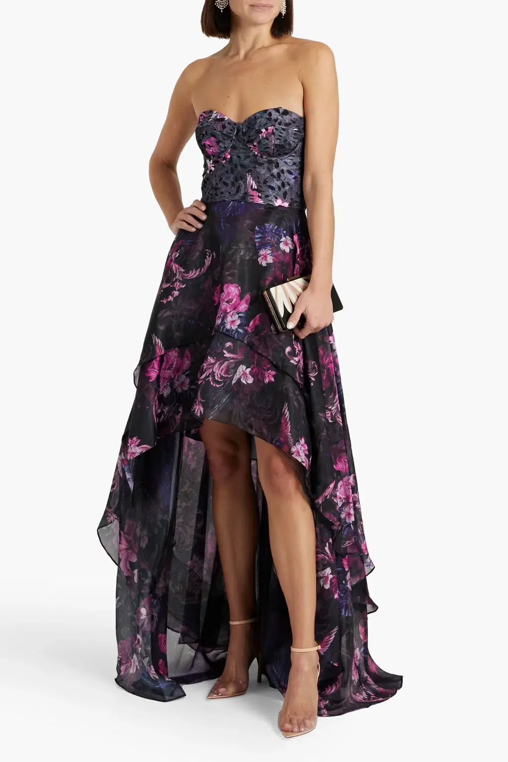 Marchessa Notte Chiffon Gown Floral Size 12 - Image 2