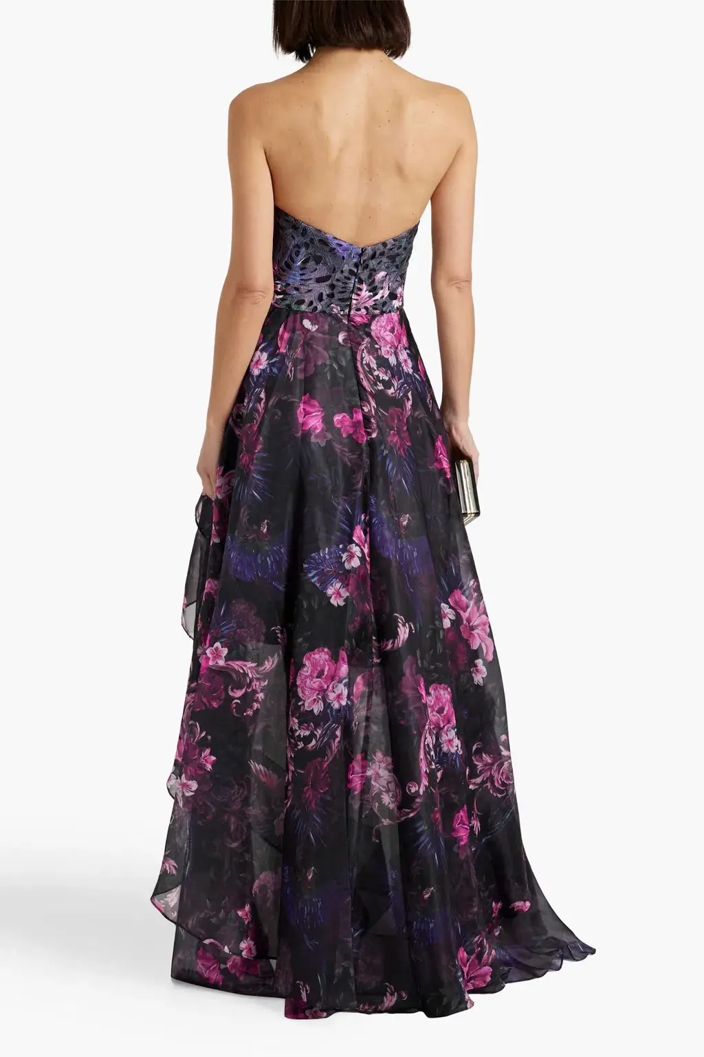 Marchessa Notte Chiffon Gown Floral Size 12 - Image 3