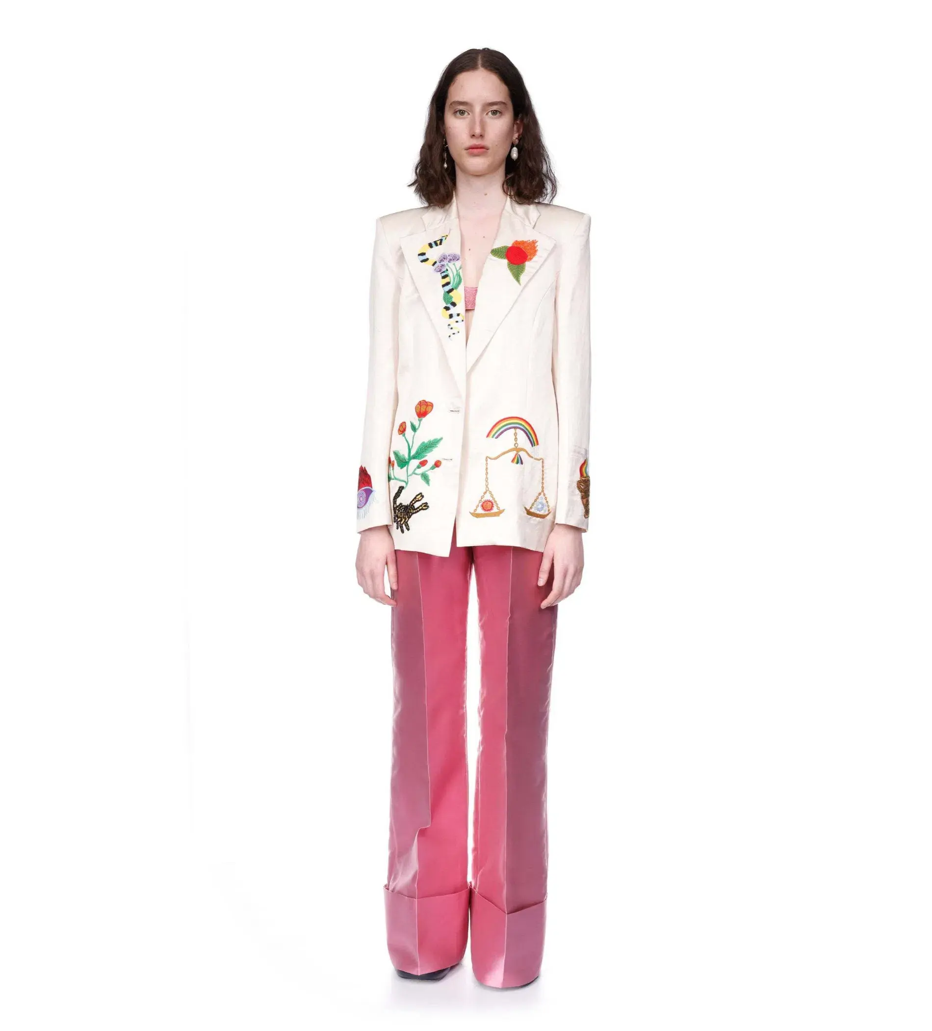 Alemais Zelda Embroidered Blazer Print Size 16  - Image 7