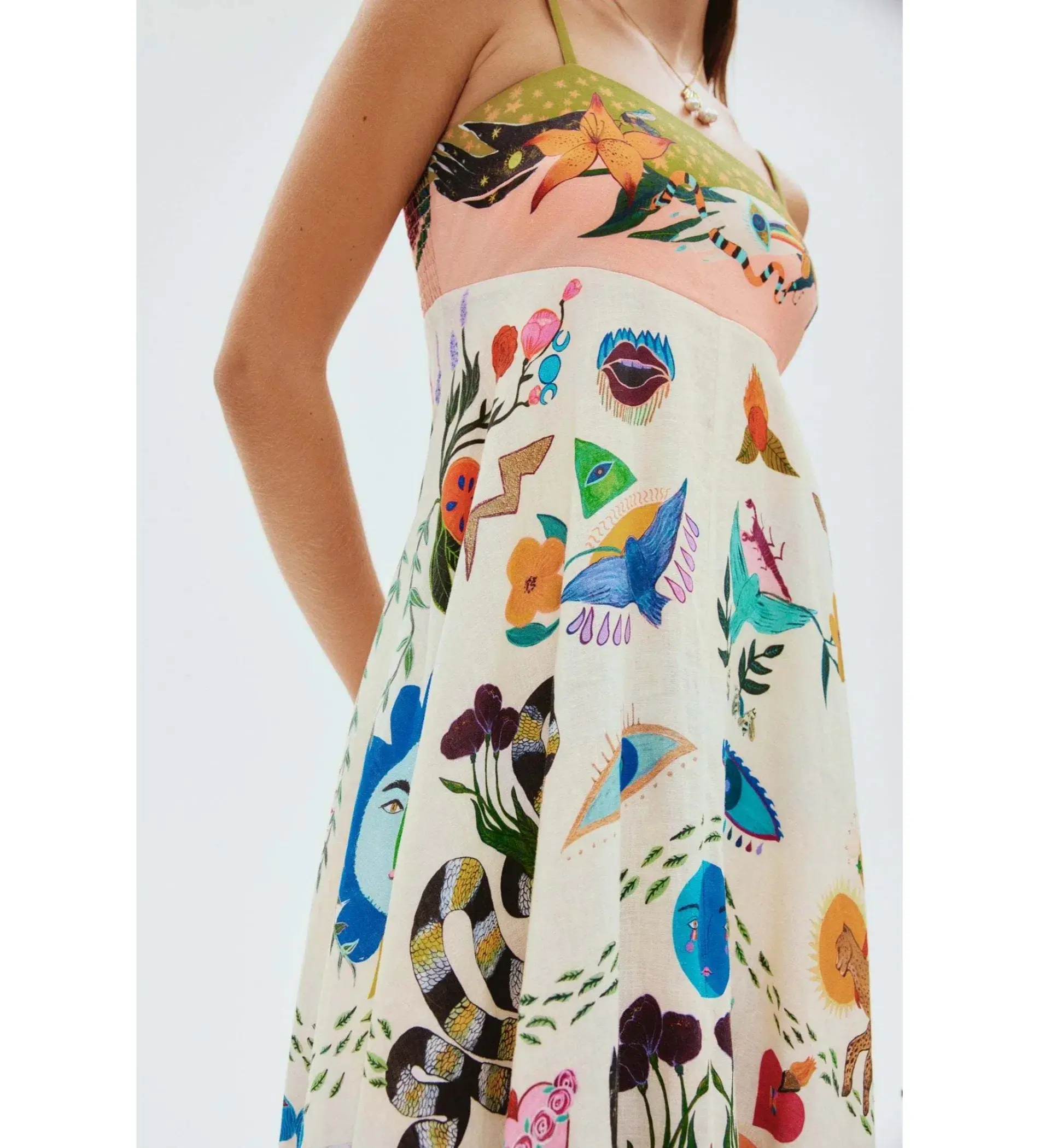 Alemais Evergreen Sundress Print Size 16  - Image 3
