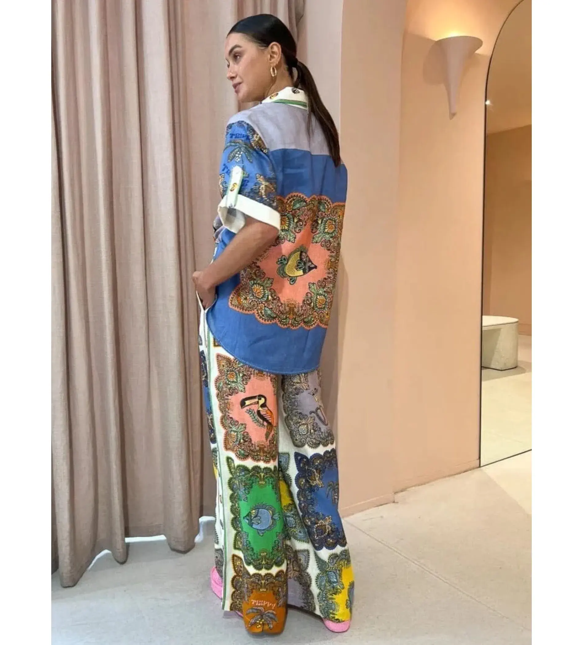 Alemais Troppo Trippy Shirt Size 12 and Pant Set Multi Size 14 - Image 2