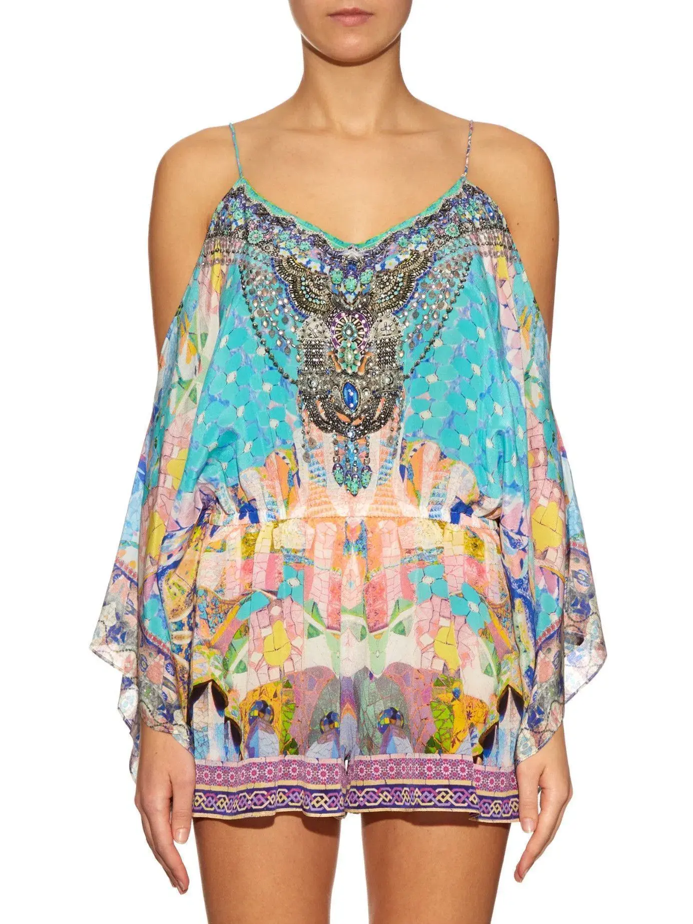 Camilla Gaudi Tribute Drop Shoulder Playsuit Print Size M / AU 12 - Image 4