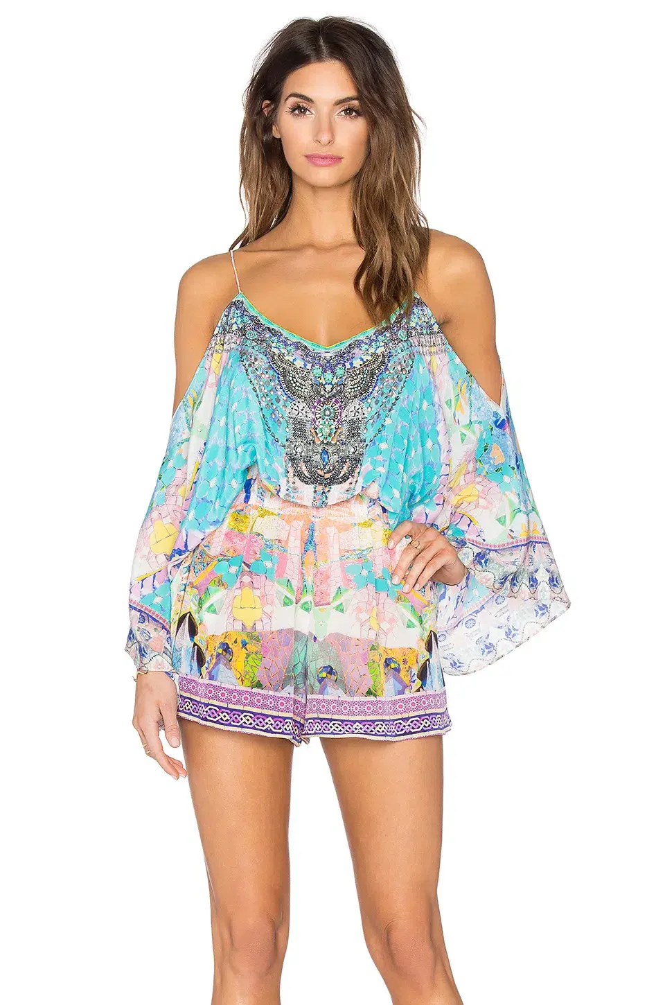 Camilla Gaudi Tribute Drop Shoulder Playsuit Print Size M / AU 12 - Image 2