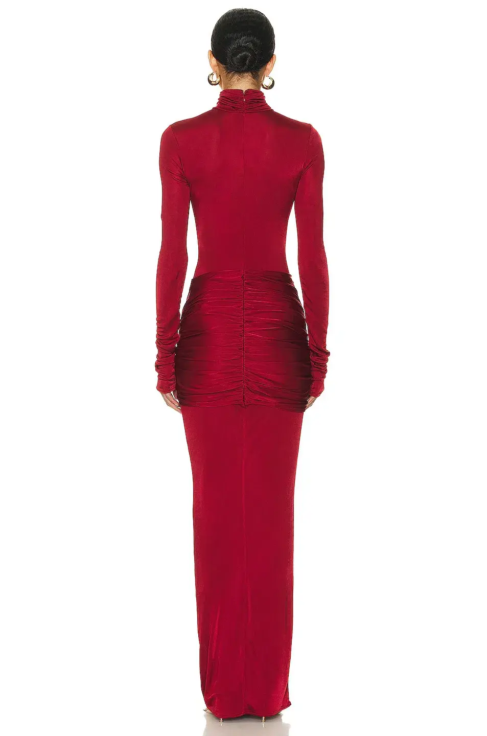 Helsa Slinky Jersey Sarong Maxi Dress Samba Red Size 6 - Image 2