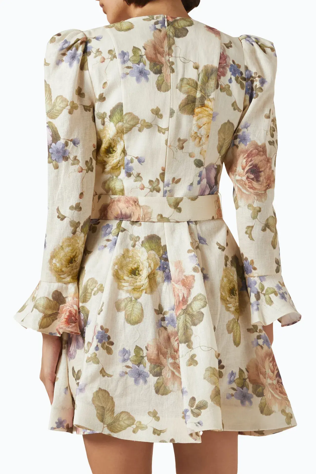 Zimmermann Luminosity Mini Dress Multi Floral Cream Size 1 / AU 10 - Image 2
