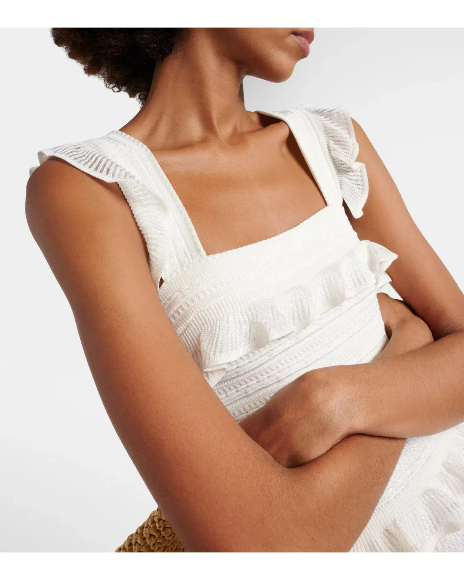 Zimmermann Natura Ruffle Dress in Parchment Size 1 / AU 10 - Image 3