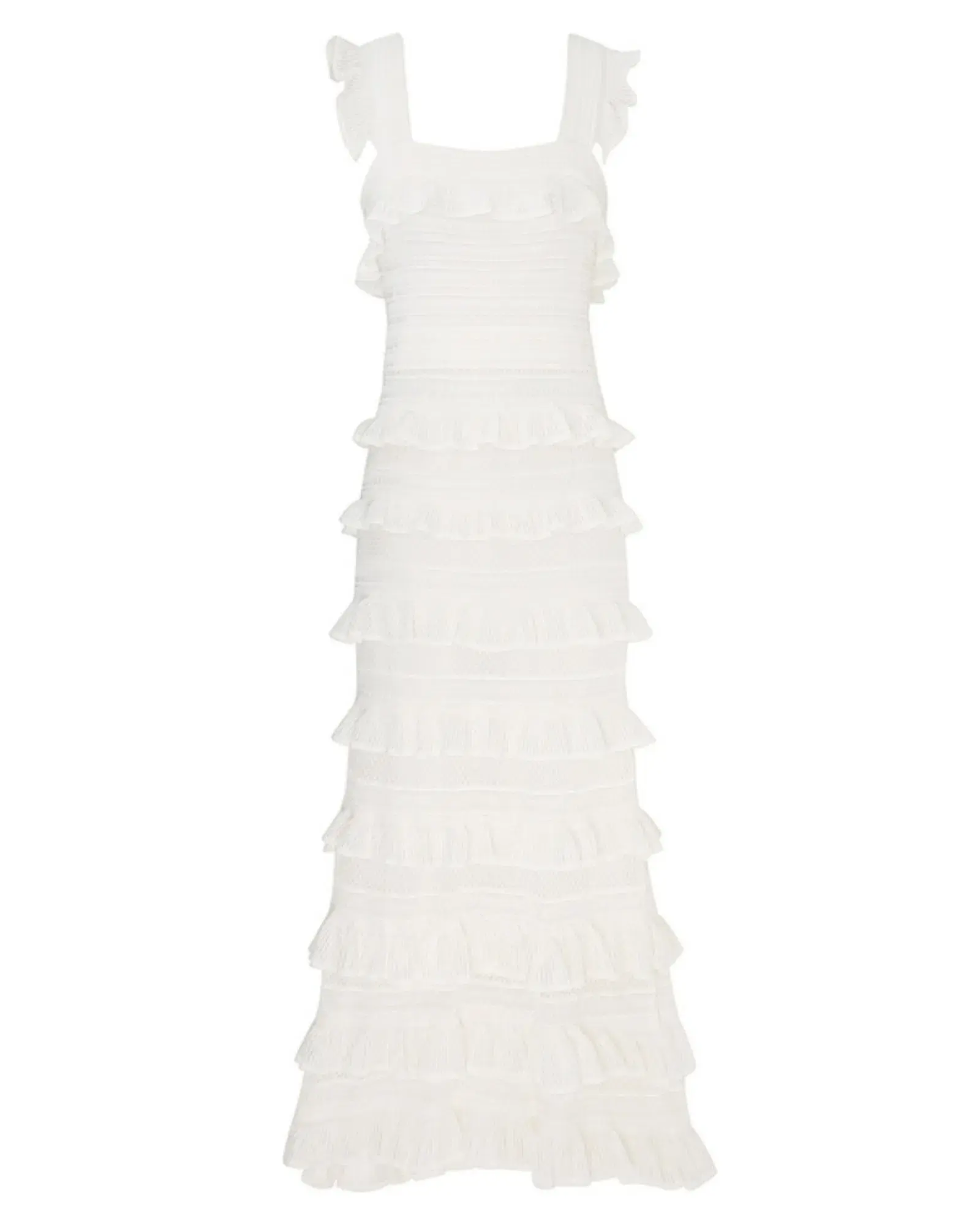 Zimmermann Natura Ruffle Dress in Parchment Size 1 / AU 10 - Image 4