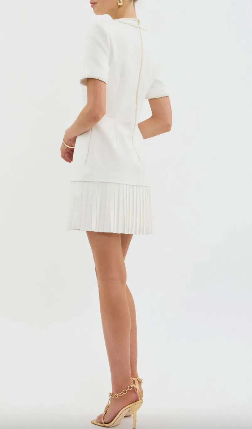 Rebecca Vallance Clarisse Button Mini Dress AU 8 - Image 3