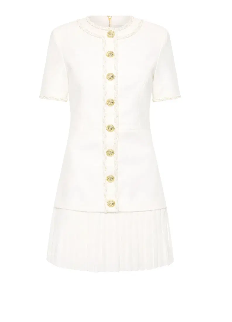 Rebecca Vallance Clarisse Button Mini Dress AU 8 - Image 5