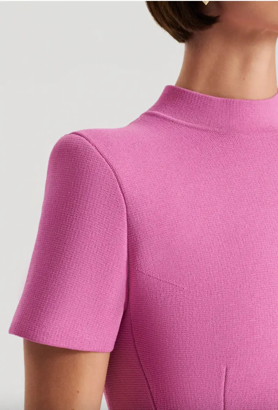 Scanlan Theodore Crepe Knit Peplum Dress AU 8 - Image 5