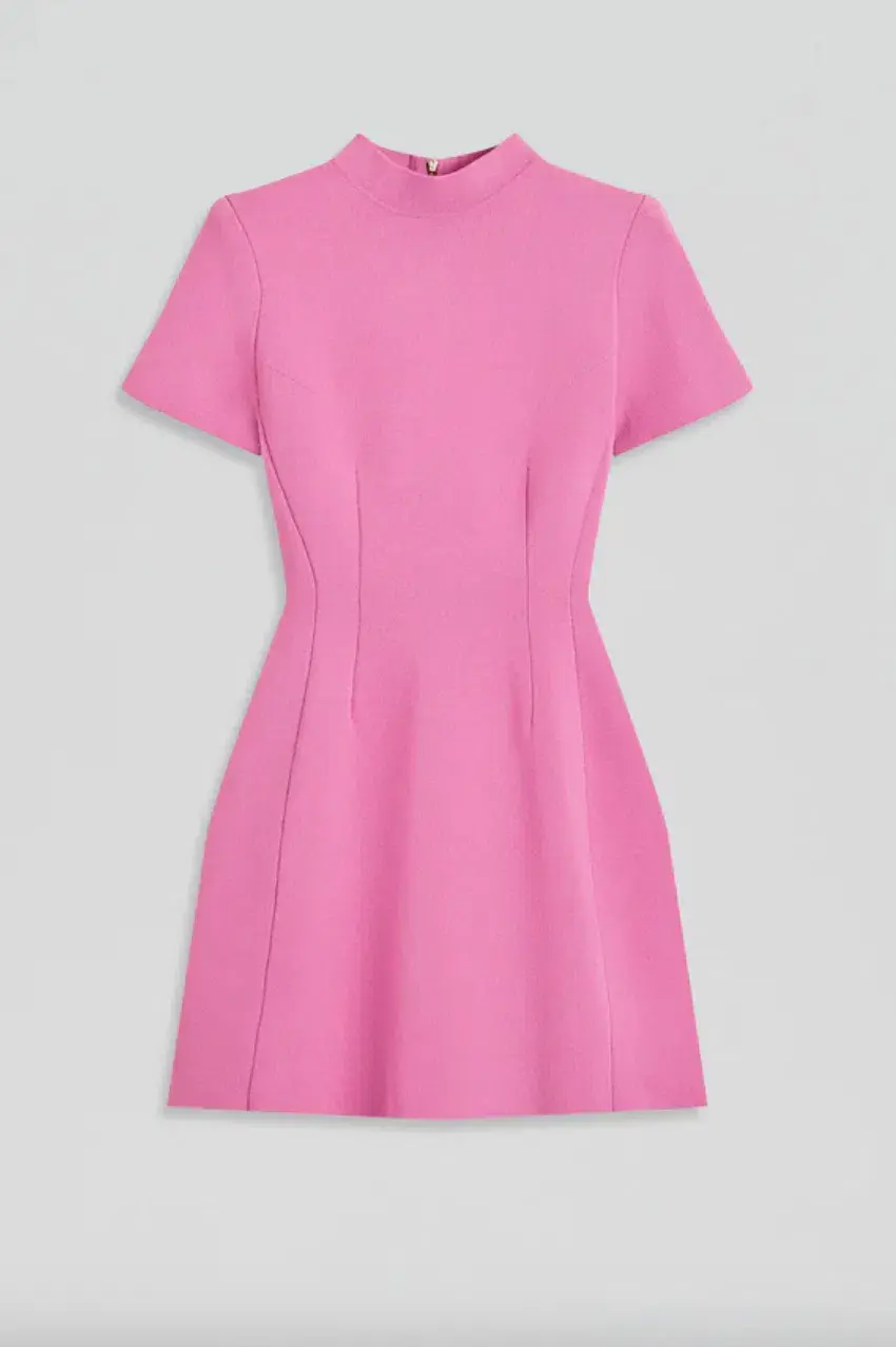 Scanlan Theodore Crepe Knit Peplum Dress AU 8 - Image 6