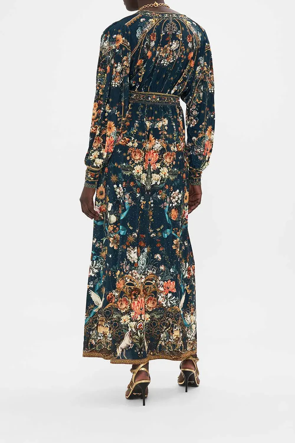 Camilla V Neck Waisted Jersey Dress AU 10 - Image 2