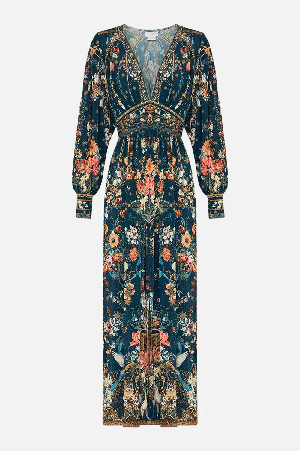 Camilla V Neck Waisted Jersey Dress AU 10 for rent on The Volte - main image