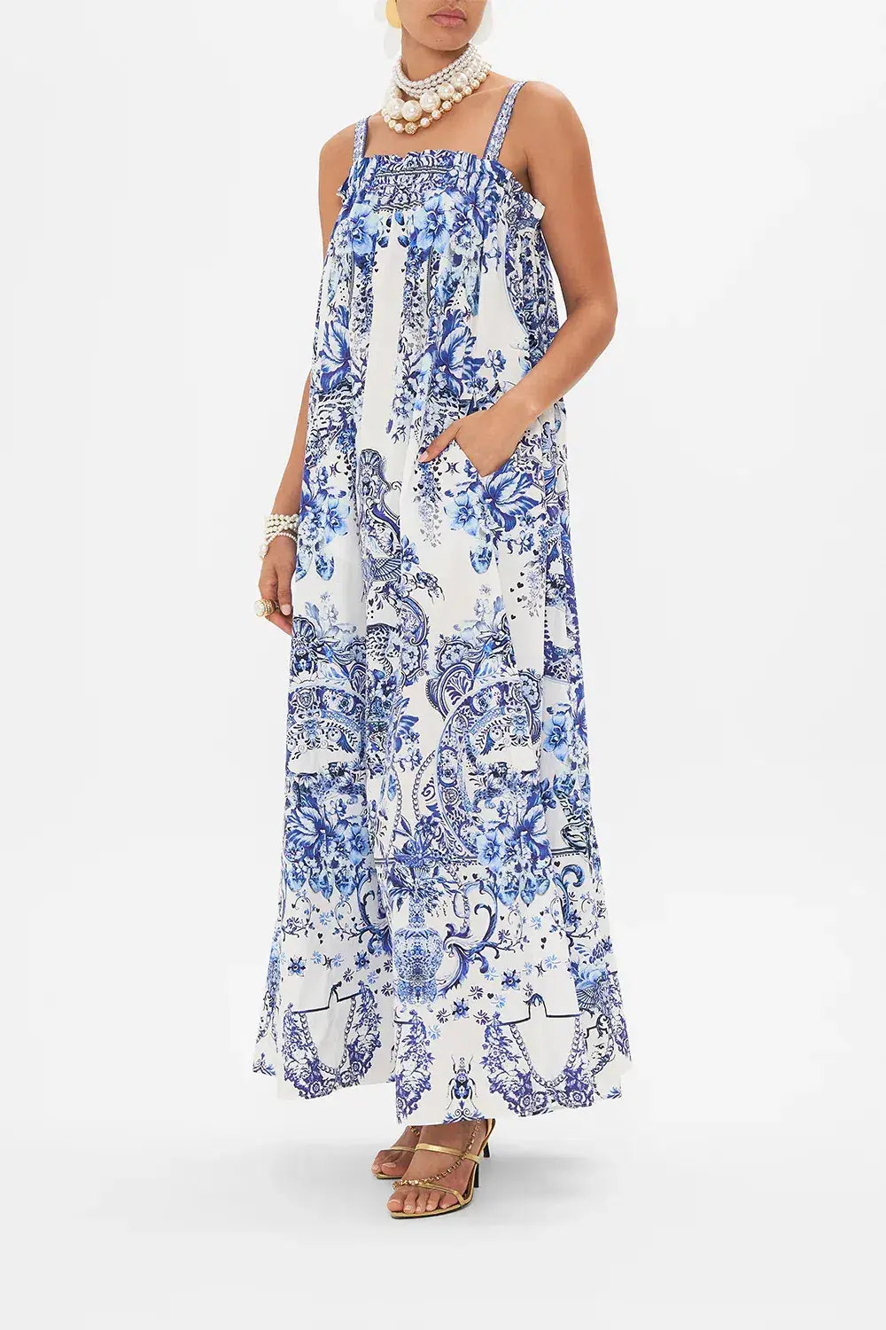 Camilla Wide Strap Sundress Print Size 12 - Image 1