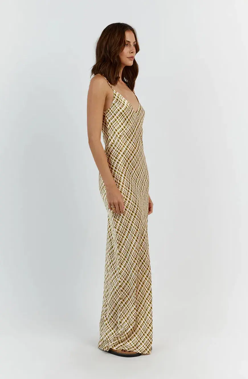 Dissh Dilan Satin Slip Dress Print Size 6 - Image 4