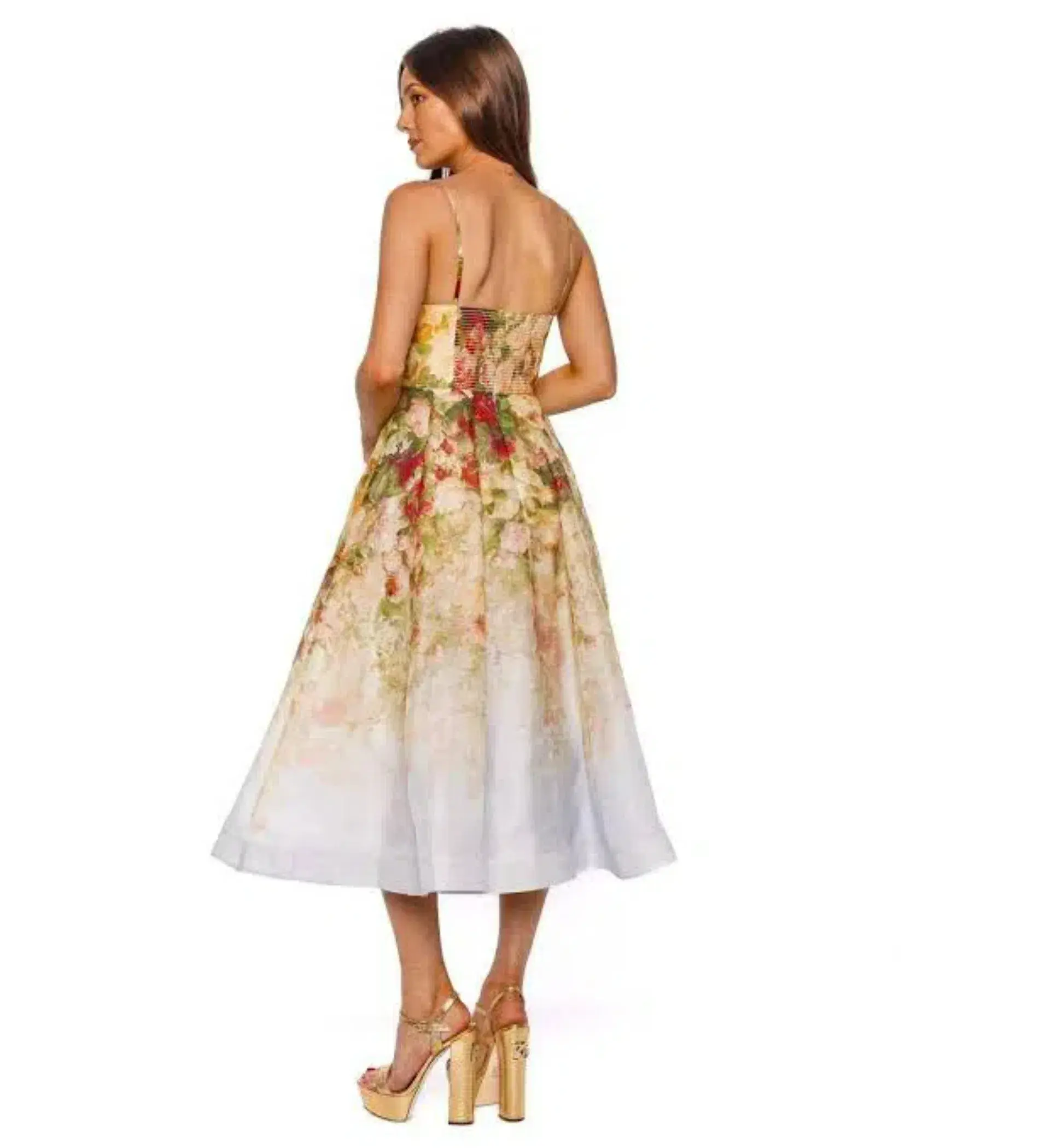 Zimmermann Luminosity Picnic Midi Dress Floral Size 1 / Au 10 - Image 2