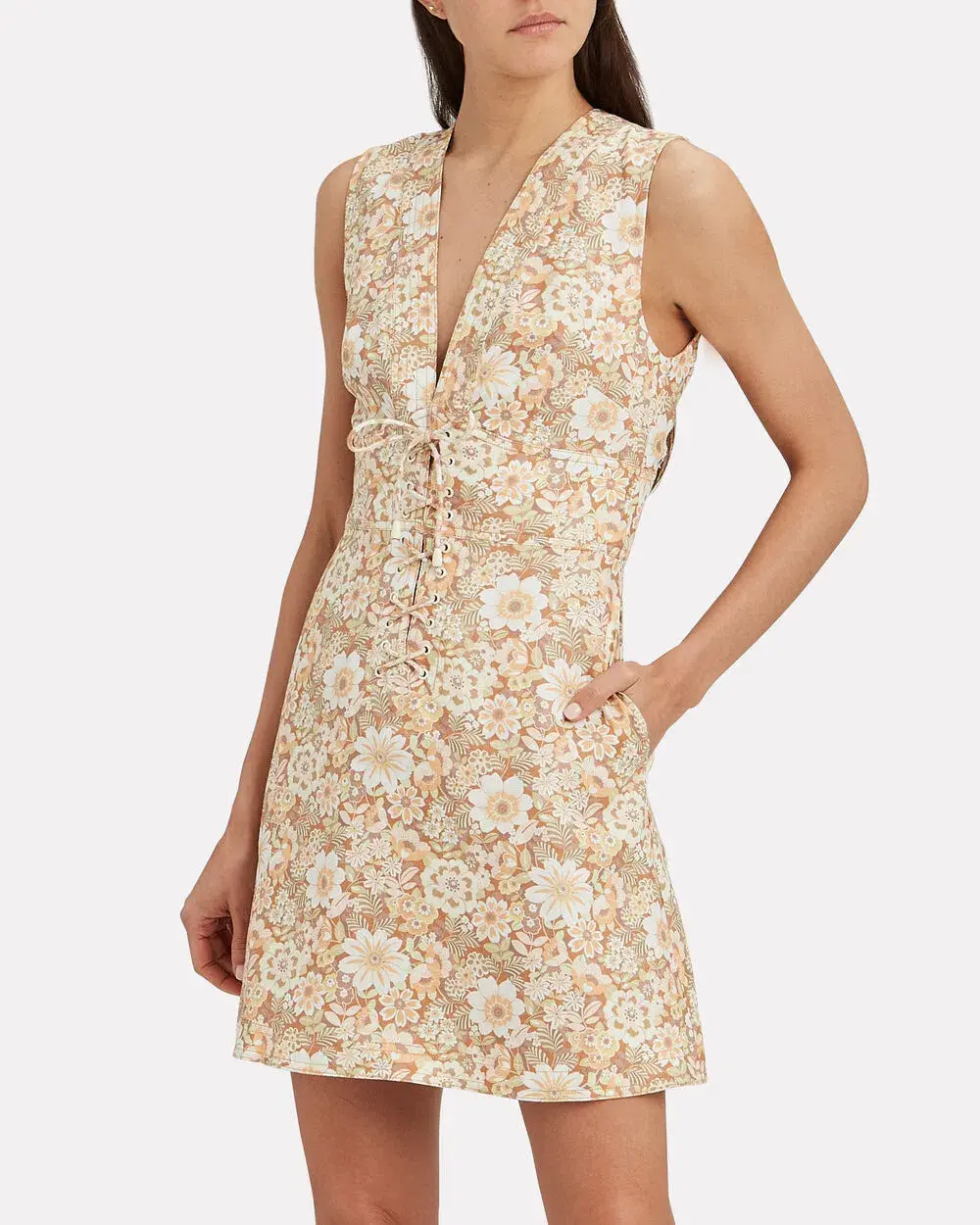 Zimmermann Zippy Lace Mini Dress Floral Size 1/Au 10  - Image 2