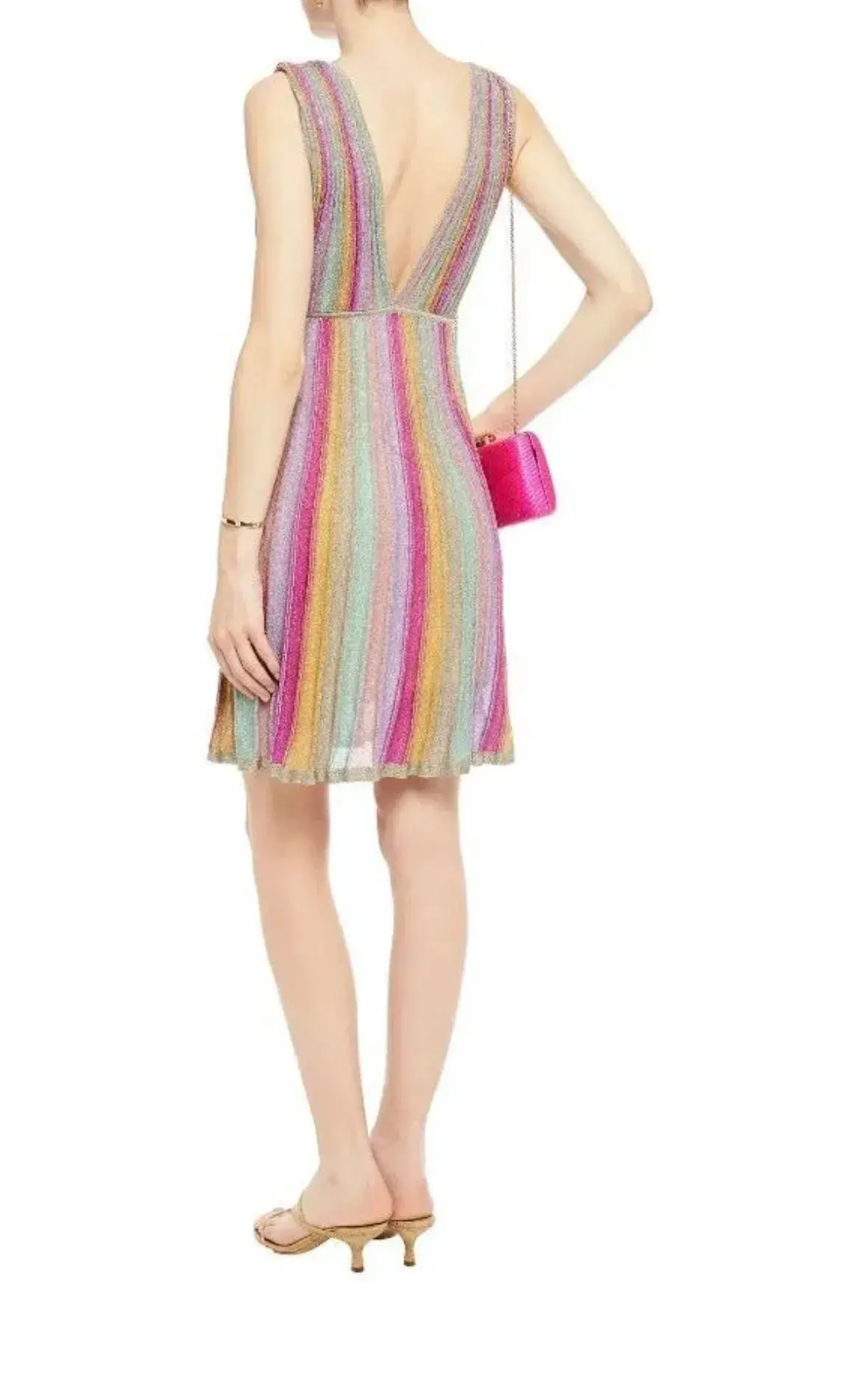 Missoni Rainbow Crochet Metallic Knit Size AU 10 - Image 2